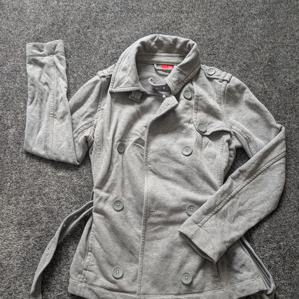 Esprit Light Gray Double-Breasted Coat